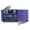 12/3 25 Foot Cold Weather Extension Cord Blue with Lighted Plug -- Amazon - $19.57