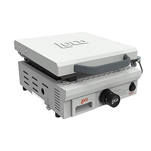 LOCO 16 in. 1-Burner Portable Tabletop PropaneFlat Top Grill Griddle (Chalk) - Home Depot $99