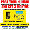 H2O ESIM 3 Months Unlimited Talk & Text and 10GB plan for $15(Port) & $24.95(New)
