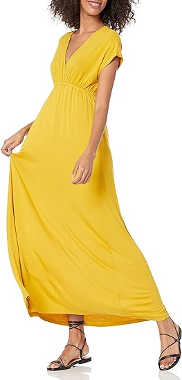 Amazon Essentials Women's Waisted Maxi Dress (Available in Plus Size ...
