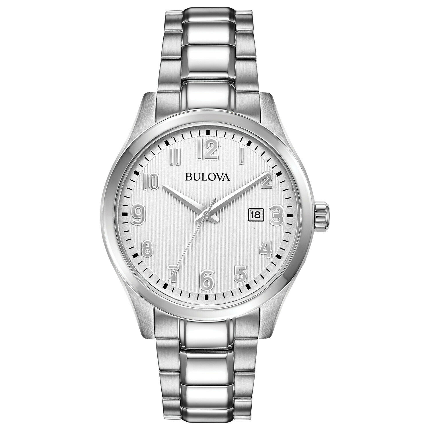 Bulova Men's Classic Stainless Steel Watch, 96B300 $19.15