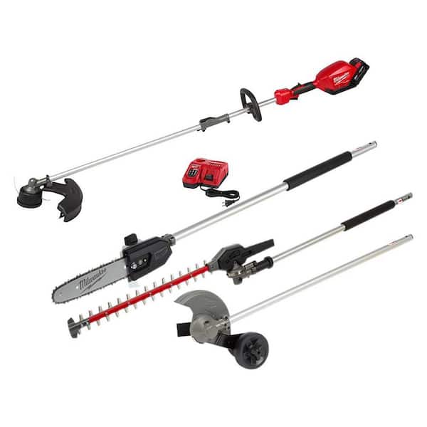 M18 FUEL 18 V Lithium Ion Cordless Brushless String Grass Trimmer 8.0Ah Kit with Pole Saw, Hedge Trimmer, Edger $449