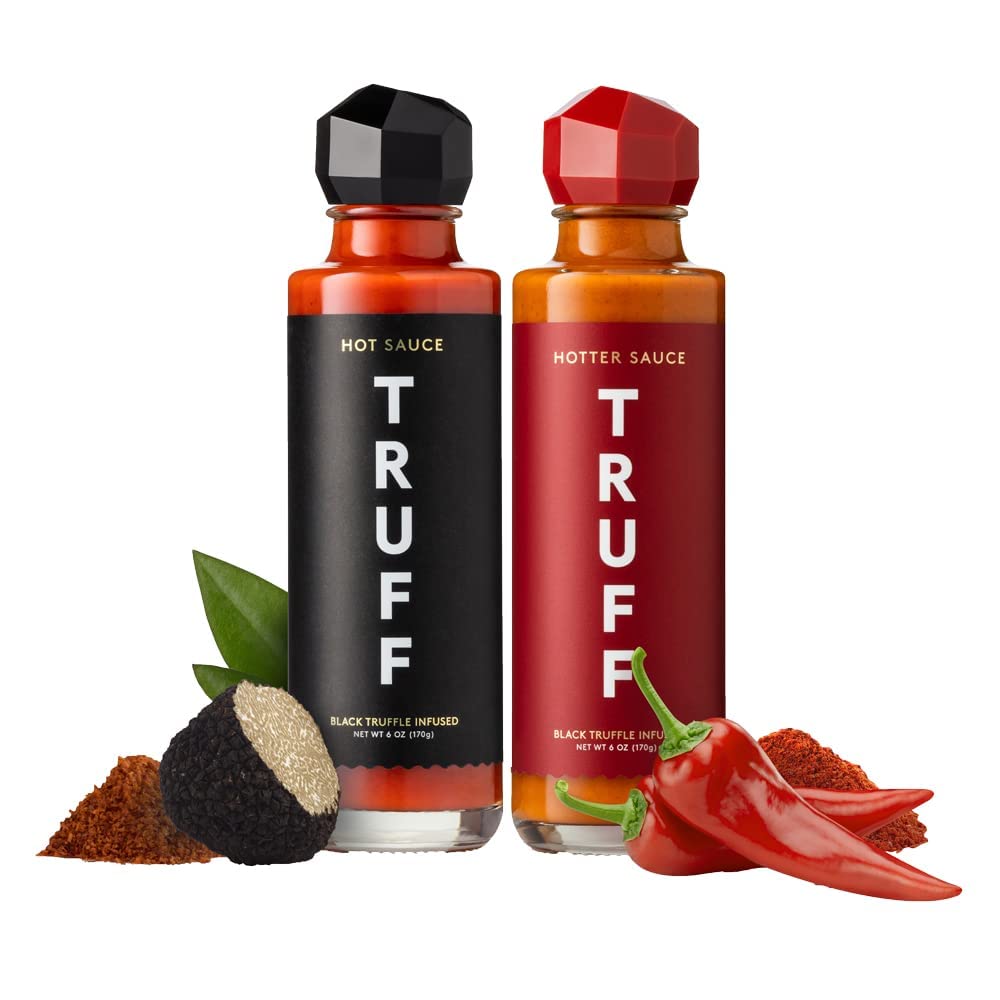 TRUFF hot sauce Black/Red, 6 oz, 2 Count)