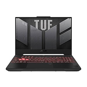 ASUS TUF A15 15.6" FHD 144Hz Gaming Laptop, NVIDIA GeForce RTX 4060, AMD Ryzen 5 7535HS, 16GB RAM, 512GB SSD, Windows 11, $679.99