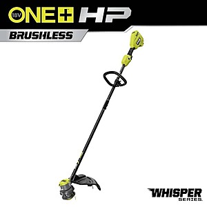 Ryobi ONE+ HP 18V Brushless Whisper Series 15 in. Cordless Battery String Trimmer (Tool Only) $70