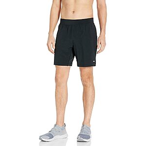 Amazon Essentials Men's Athletic Running Training Shorts,Performance Stretch Woven Workout Shorts,7“,Black – Original,Large $4.36