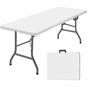 6' Jopath White Plastic Folding Table $28 