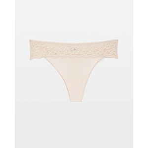 SOMA Vanishing Edge Thong Panty w/ Lace Trim (Select Colors) $3 + Free S/H
