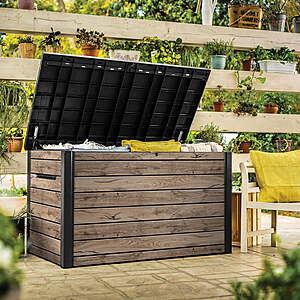 Sam's Club Members, Keter Signature Collection 230 Gal. Resin Deck Box for Indoor/Outdoor Storage, $99.98, 170 gallon, $79.98,  FS PLUS