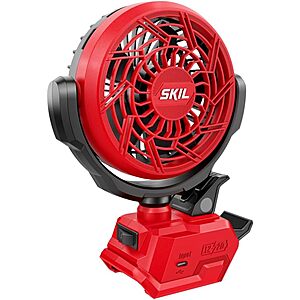 SKIL 12V/20V Brushless 4 in. Clamp Fan, Tool Only- FN0400D-00, One Size, Red - $19.00