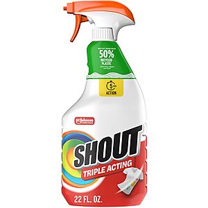 22-oz Shout Active Enzyme Triple Acting Laundry Stain Remover Spray $1.85 w/ S&S