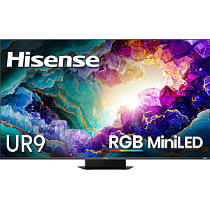 Hisense 65" Class UR9 RGB MiniLED UHD 4K HDR Smart Google TV with Gemini and Anti Reflection Screen (2026) $1699.99