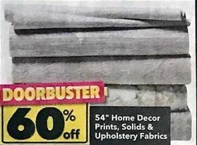 Joann Black Friday 54 Home Decor Prints Solids Upholstery
