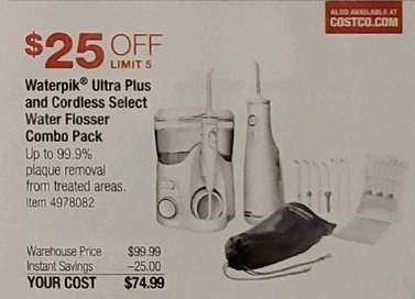 Costco Wholesale Black Friday Waterpik Ultra Plus And Cordless Select Water Flosser Combo Pack For 74 99