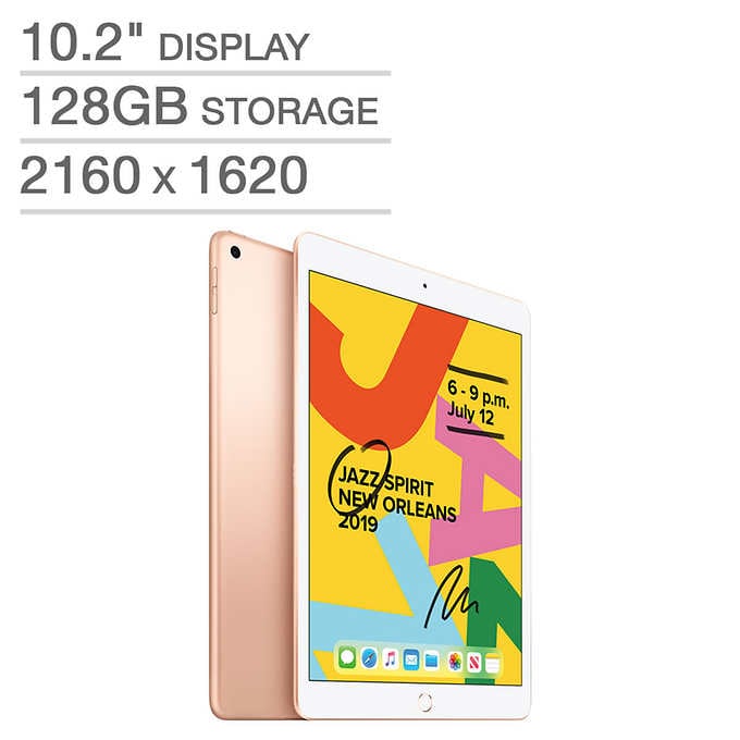 Costco: 7th Gen Apple iPad A10 Fusion Chip 128GB - Gold $329.99