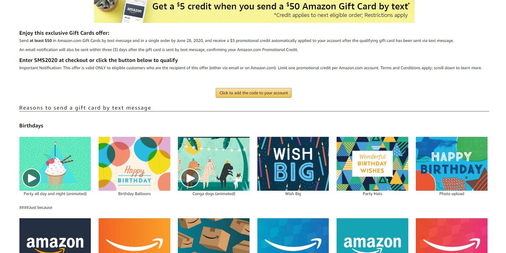 Get A 5 Credit When You Send 50 Amazon Gift Card By Text