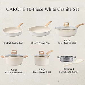 Carote Induction Safe Granite Cookware Sets 70% off :: Southern Savers