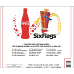 Six Flags - 2017 COMPLIMENTARY ADMISSION E-TICKET by Coca-cola Freestyle (YMMV)
