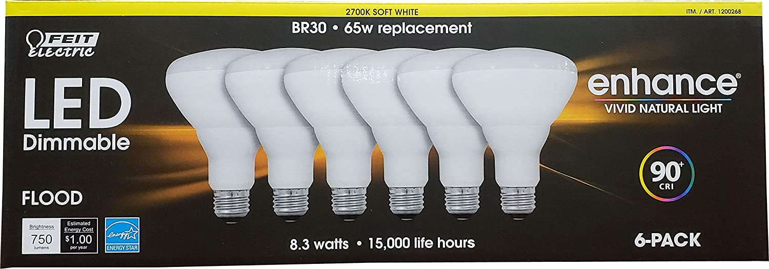 Costco Feit LED Flood Light Bulbs 6-pack $2.99 Soft Light YMMV
