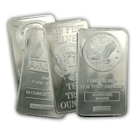 10oz silver bar at spot price. Free s/h $169