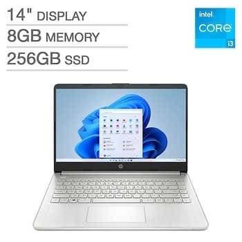 HP 14" Laptop - 11th Gen Intel Core i3-1125G4 - 1080p Windows 11 - $399.99