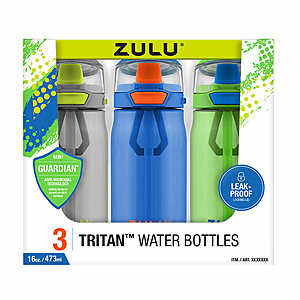 Costco Members: 2-Pack 16oz Zulu Torque Tritan Water Bottle