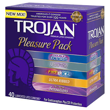 TROJAN Pleasure Pack Assorted Condoms, 40 Condoms - $15