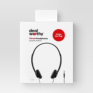 Retro On-Ear Headphones - dealworthy&trade;: Wired, 3.5mm Jack, Foam Cushion $2