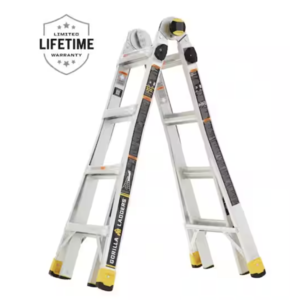 18 ft Reach MPXA Aluminum Multi-Position Ladder with Tool Hangers, 300 lbs Load Capacity $149