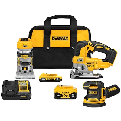DEWALT  DW 20V 3TOOL WOODWORKING CMB KIT in the Power Tool Combo Kits department at Lowes.com $349