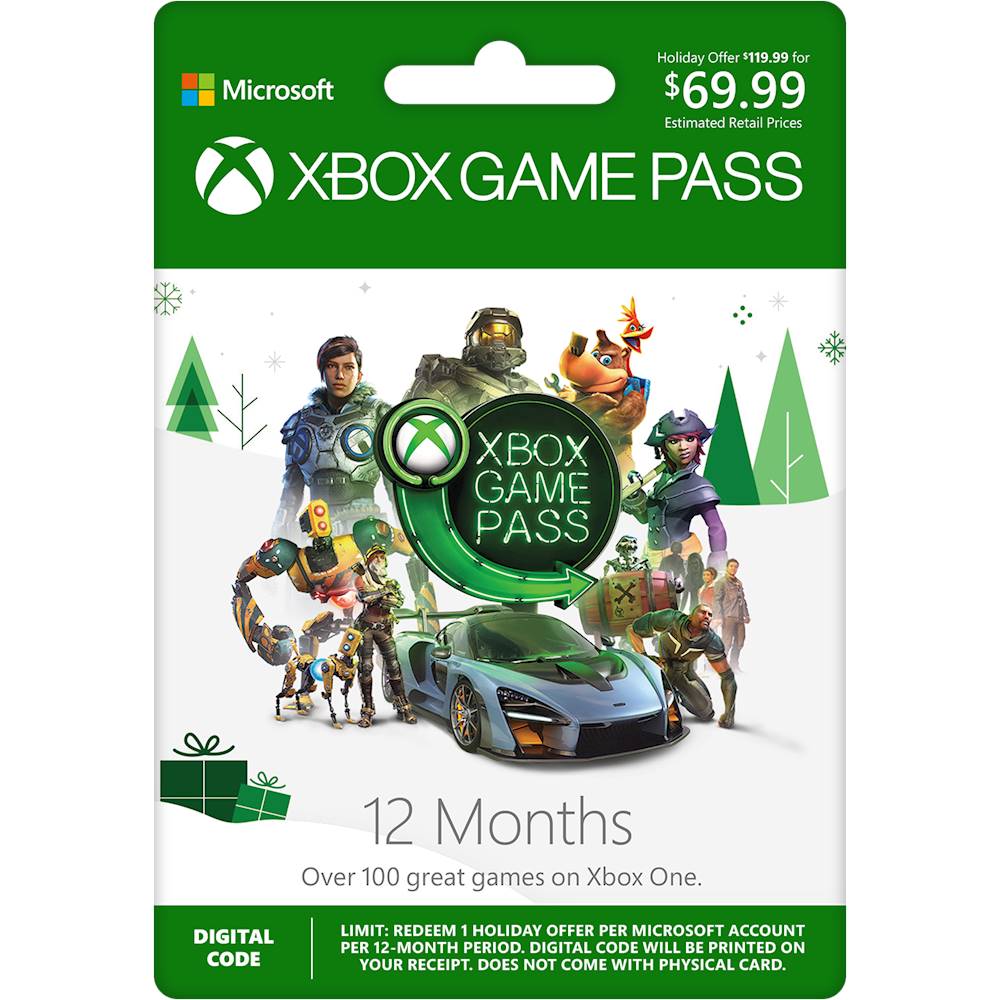 12-Month Microsoft Xbox Game Pass Subscription (Digital ...