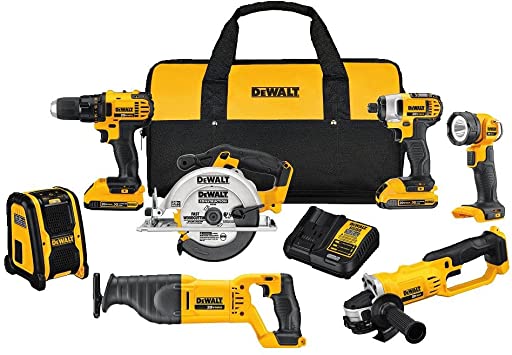 Lowes - DEWALT 7-Tool 20-volt Max Power Tool Combo Kit with Soft Rolling Case with 2 battery and a charger $399