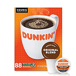 Dunkin’ Donuts K-cups 88 count Original Blend $32.31 w/S&S plus coupon