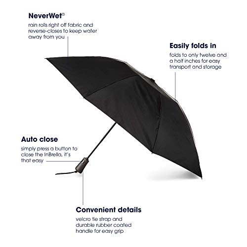 totes InBrella Reverse Folding Umbrella Inverted Design, Auto Open