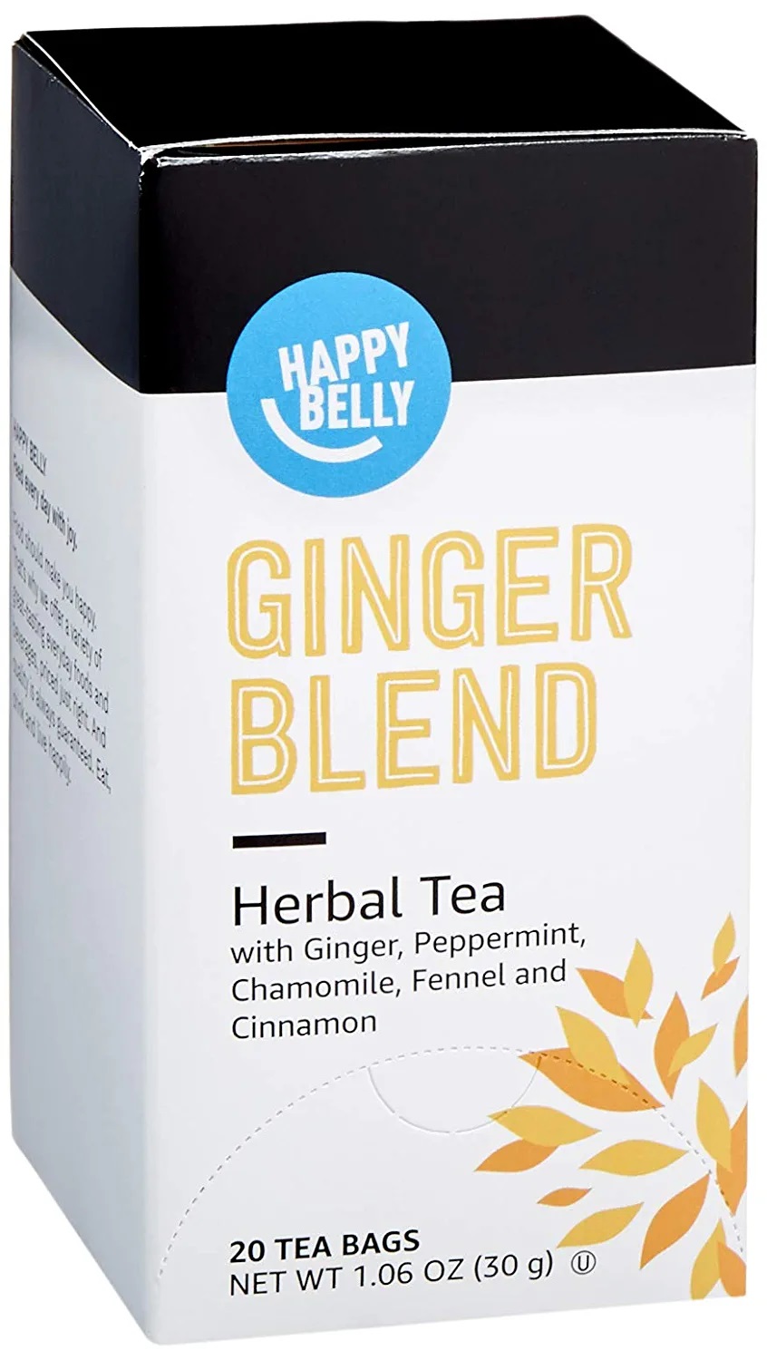 Amazon Brand - Happy Belly Ginger Herbal Tea Bags, 20 Count w/subscribe and save couponn $1.91 YMMV