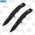 2-Count Schrade Black Linerlock Knife Set $6.90 + $4 Shipping