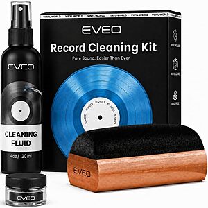 Prime Members: EVEO Vinyl Record Cleaning Kit $10 + Free S&H
