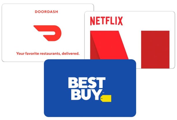 100 Netflix Uber Or Doordash Egift Cards 10 Best Buy