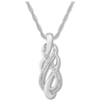 Kay Jewelers: Diamond Infinity Sterling Silver Necklace w/ 18" Chain $21 + Free Store Pickup