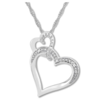 Kay Jewelers Diamond Heart Sterling Silver Necklace $21 + Free S&amp;H w/ ShopRunner