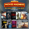 4K Ultra HD Physical Movies Bundle: Dual, Trap, Monkey Man, Purple Rain & More