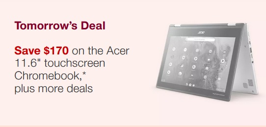 Upcoming Target Offer (Starts 11/18): $170 Off Acer 11.6" Spin 311 Touchscreen Convertible Chromebook Laptop $179.99 via Target