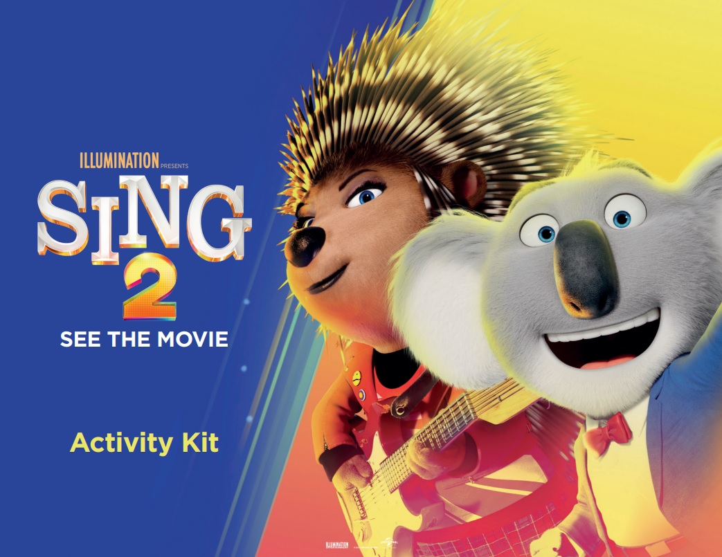FREE Illumination Presents: Sing 2 The Movie Activity Kit/Sheet Download  for Kids
