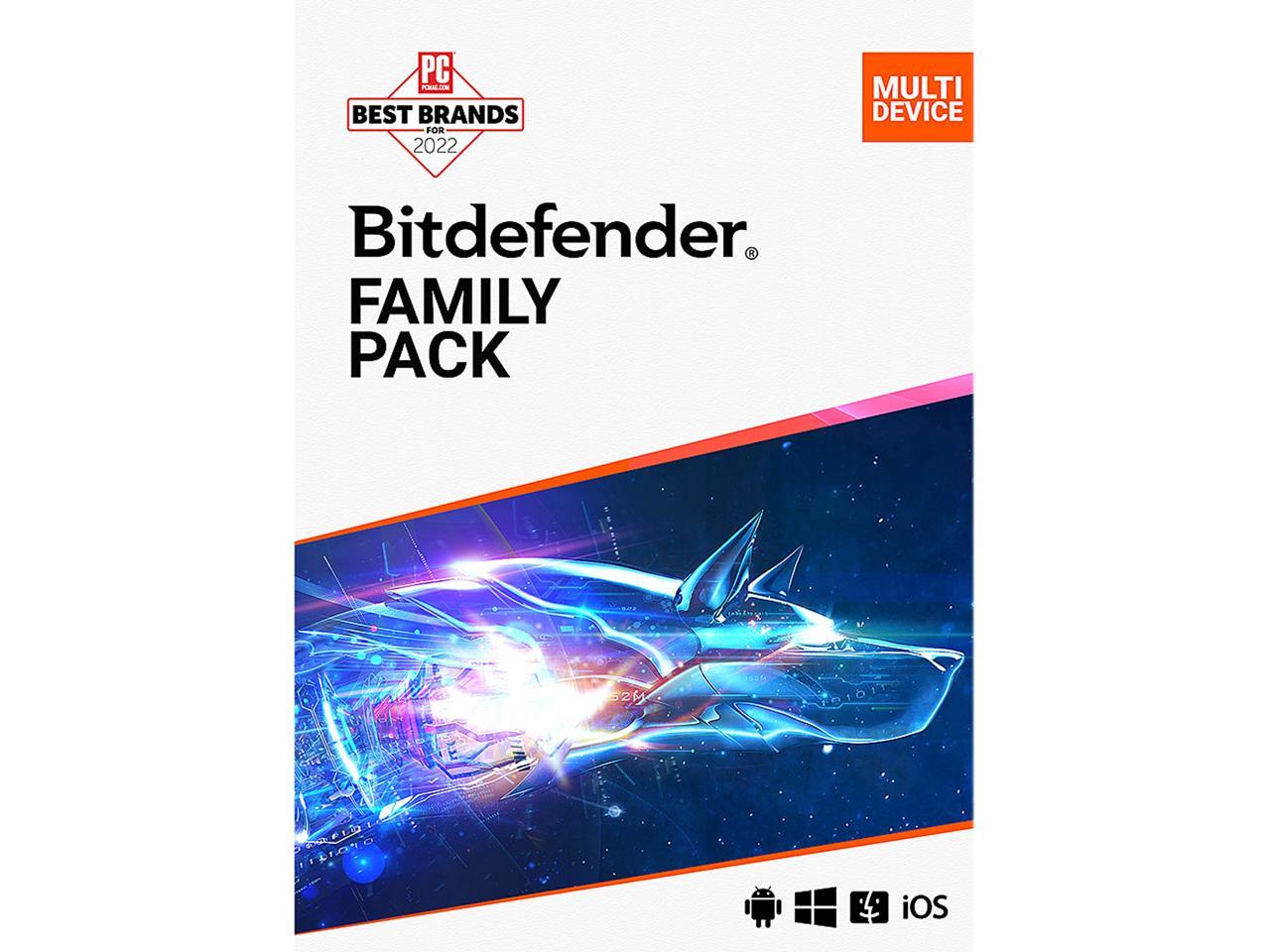 2-Yrs Bitdefender Family Pack 2022 Security Software (15 ...