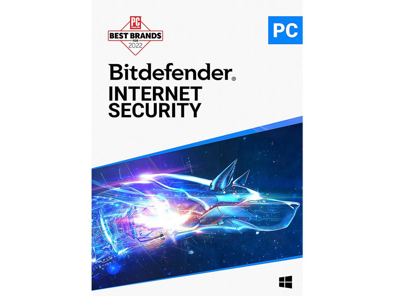 Bitdefender Internet Security 2022 (2-Years/3 PCs; Digital Download) + $5 Dominos eGift Card $19.99 AC via Newegg