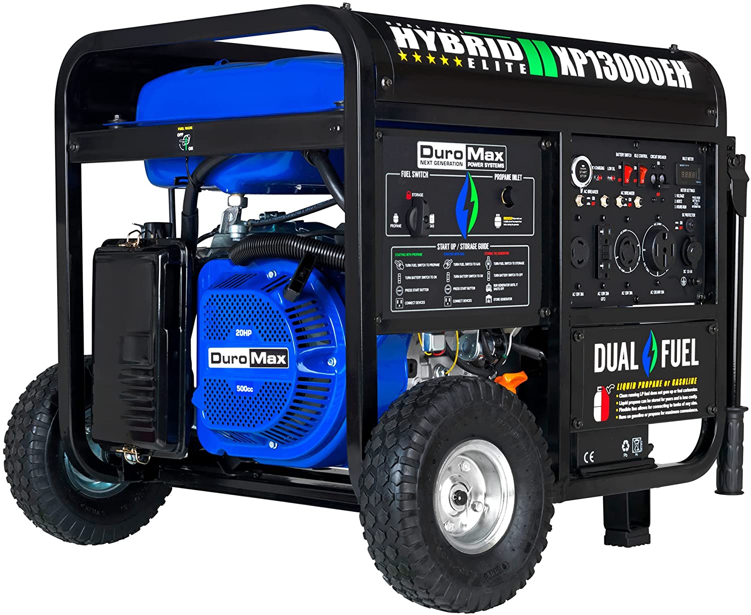 DuroMax XP13000EH 13,000W 240V Dual Fuel Gas or Propane Powered Electric Portable Generator $959.20 + Free Shipping via Amazon