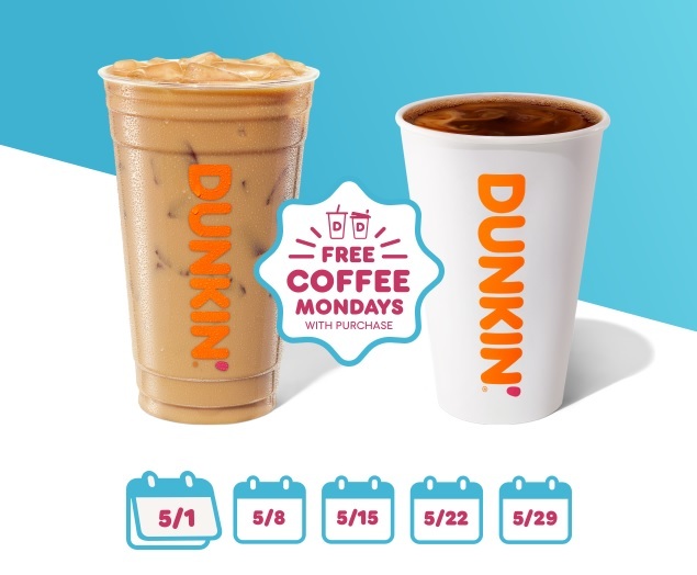 Dunkin' Donuts Rewards Members Get a Medium Iced or Medium Hot Coffee