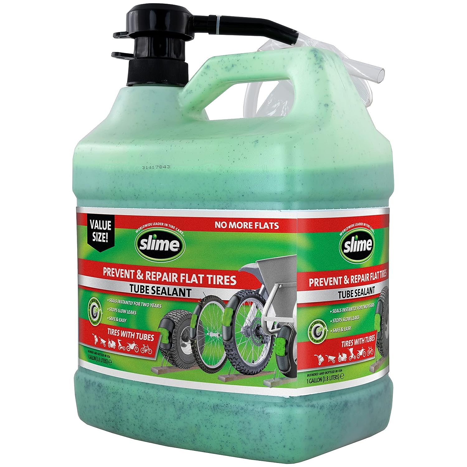 1Gallon Slime Bike Tube Liquid Puncture Repair Sealant w/ Pump