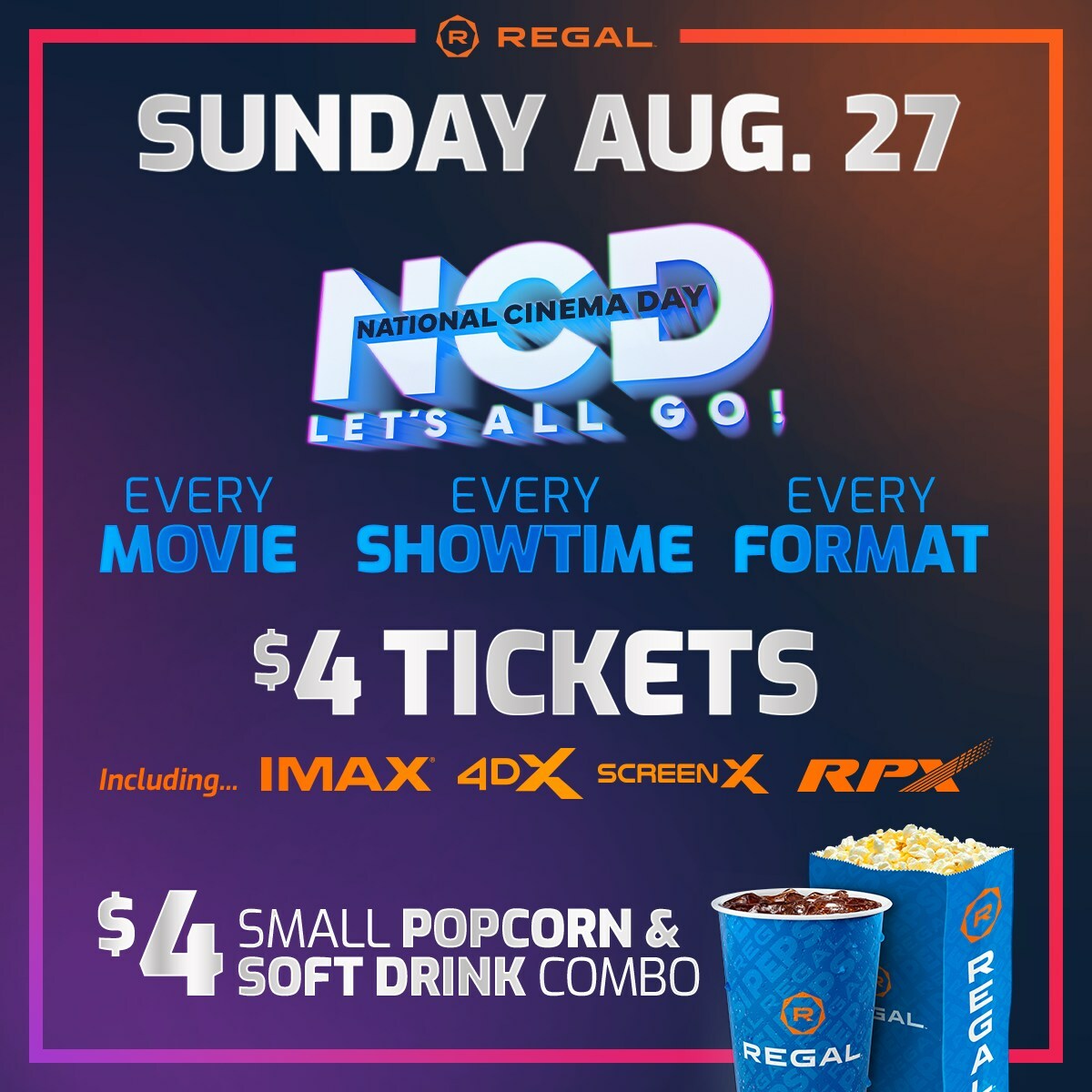 8/27/2023 only 国家电影日 National Cinema Day 4 看电影 购物折扣 美卡论坛