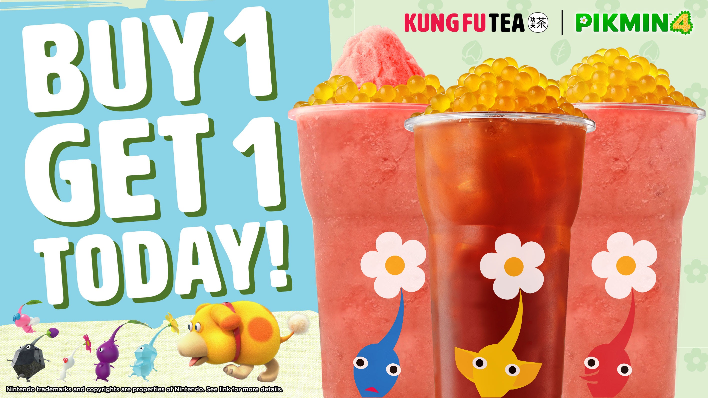 Kung Fu Tea Offer: B1G1 Free Pikmin Tropical Punch or Slush Drink via Kung Fu Tea App (Valid thru 9/4)